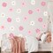 Daisy Wall Decal Flower Vinyl Wall Floral Decals Peel and Stick Daisy Stickers (Pink, White)